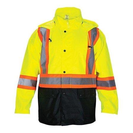 S A S SAFETY S A S Safety SA690-1520 Class 2 Yellow Rain Jacket; Extra Large SA690-1520
